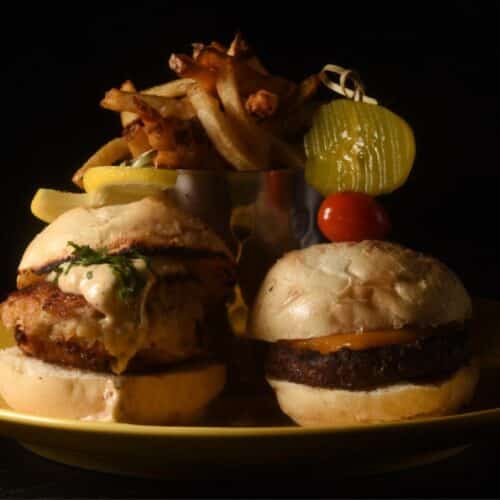 Delicious Turkey Burger Sliders And Baked French Fries