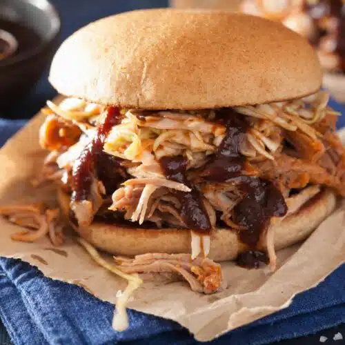 Easy Crockpot Pulled Pork BBQ With Coleslaw