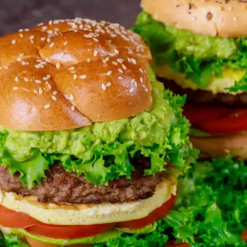 Gorgeous Burger With Crab Guacamole
