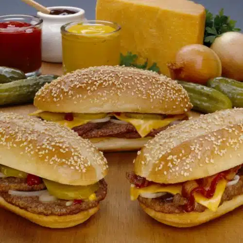 Three Mind-Blowing Hoagie Burger With Cheese