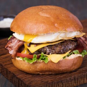 breakfast burger with fried egg recipe